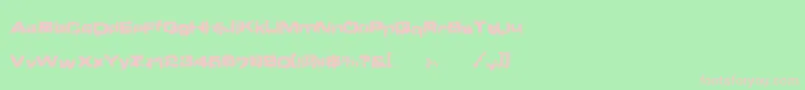 フォントBrain ffy – 緑の背景にピンクのフォント