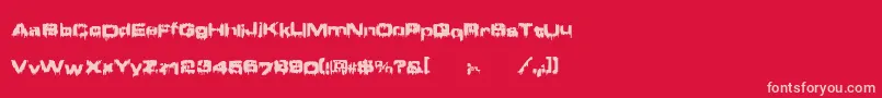 Brain ffy Font – Pink Fonts on Red Background