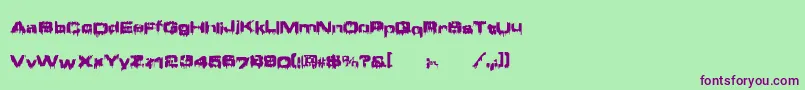 Шрифт Brain ffy – фиолетовые шрифты на зелёном фоне