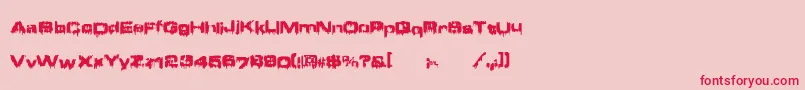 フォントBrain ffy – ピンクの背景に赤い文字