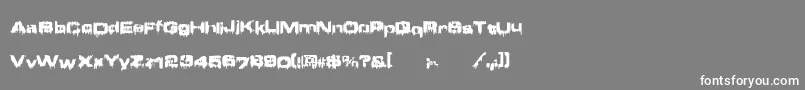 フォントBrain ffy – 灰色の背景に白い文字