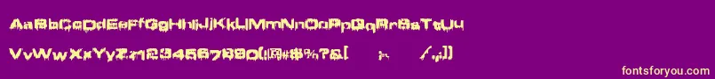 Brain ffy-fontti – keltaiset fontit violetilla taustalla