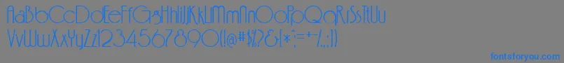 フォントFeenc ffy – 灰色の背景に青い文字