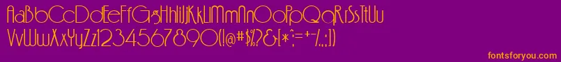 Feenc ffy Font – Orange Fonts on Purple Background