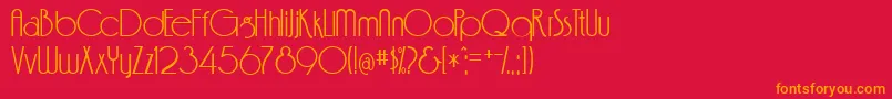 Feenc ffy Font – Orange Fonts on Red Background