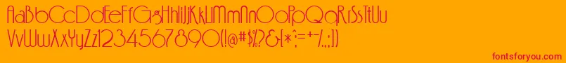 Feenc ffy Font – Red Fonts on Orange Background