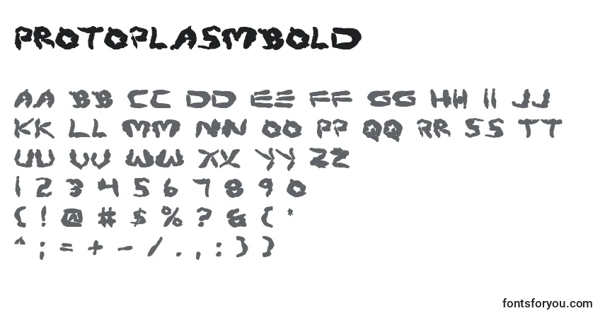 Шрифт ProtoplasmBold – алфавит, цифры, специальные символы