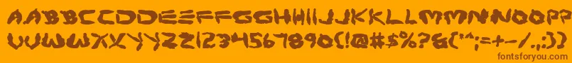 ProtoplasmBold Font – Brown Fonts on Orange Background