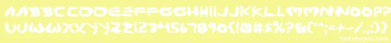 ProtoplasmBold Font – White Fonts on Yellow Background