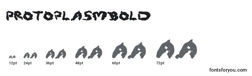 Размеры шрифта ProtoplasmBold