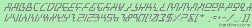 Beami Font – Gray Fonts on Green Background