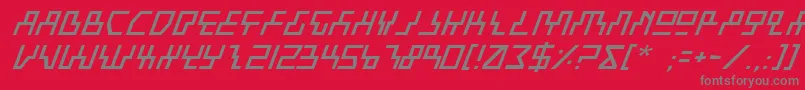 Beami Font – Gray Fonts on Red Background