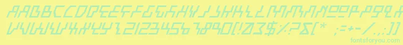 Beami Font – Green Fonts on Yellow Background