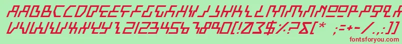 Beami Font – Red Fonts on Green Background