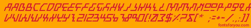 Beami Font – Red Fonts on Orange Background