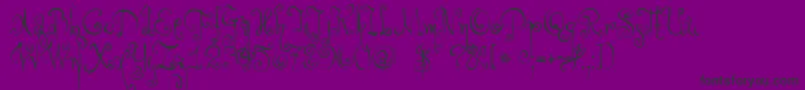 DkMonsieurLeChat Font – Black Fonts on Purple Background