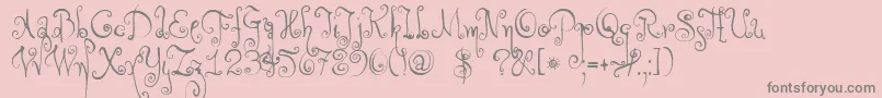 DkMonsieurLeChat Font – Gray Fonts on Pink Background
