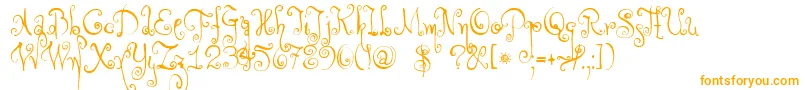 DkMonsieurLeChat-Schriftart – Orangefarbene Schriften