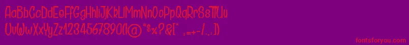 DoctorCosmicucumber Font – Red Fonts on Purple Background