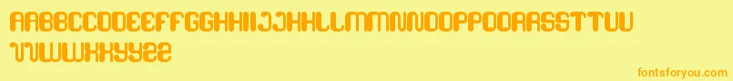 FriendlyRobot Font – Orange Fonts on Yellow Background