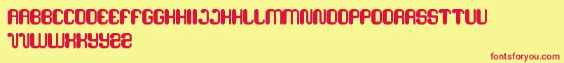 FriendlyRobot Font – Red Fonts on Yellow Background