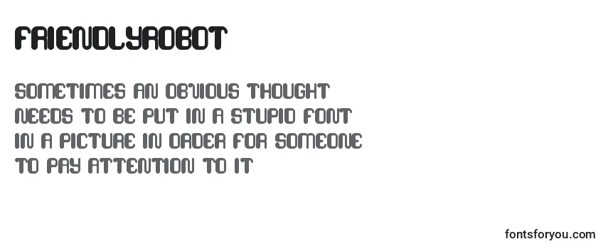 Schriftart FriendlyRobot
