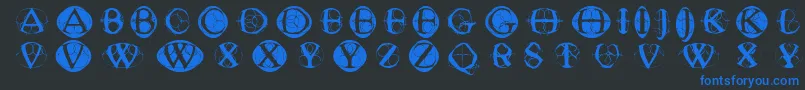 Czcionka Typoghosts – niebieskie czcionki na czarnym tle