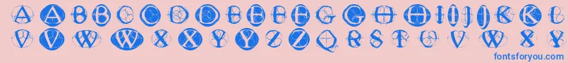 fuente Typoghosts – Fuentes Azules Sobre Fondo Rosa