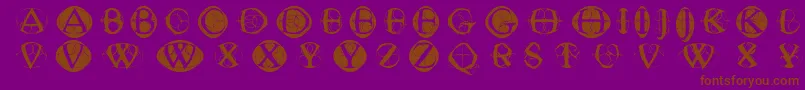 Шрифт Typoghosts – коричневые шрифты на фиолетовом фоне