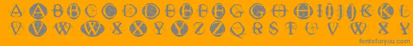 Typoghosts Font – Gray Fonts on Orange Background