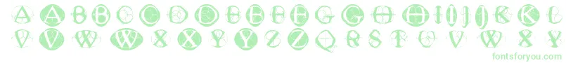 Typoghosts Font – Green Fonts on White Background