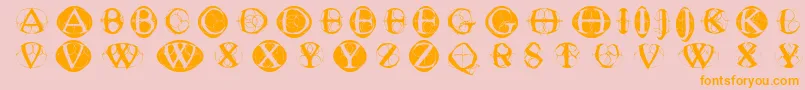 Police Typoghosts – polices orange sur fond rose