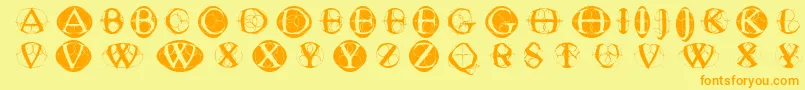 Typoghosts Font – Orange Fonts on Yellow Background