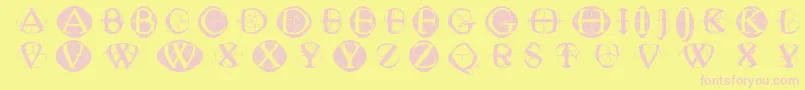 Typoghosts Font – Pink Fonts on Yellow Background