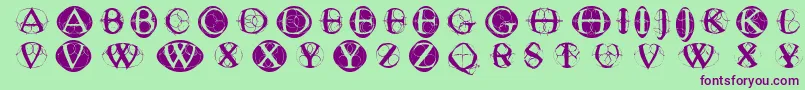 Typoghosts Font – Purple Fonts on Green Background