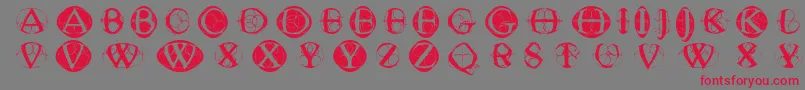 Typoghosts Font – Red Fonts on Gray Background