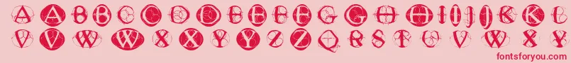 Typoghosts Font – Red Fonts on Pink Background