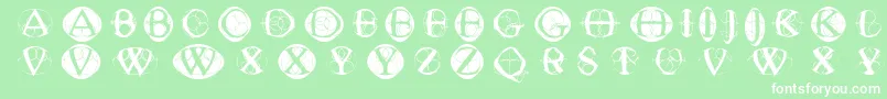fuente Typoghosts – Fuentes Blancas Sobre Fondo Verde