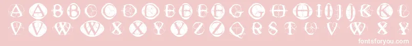 Typoghosts Font – White Fonts on Pink Background