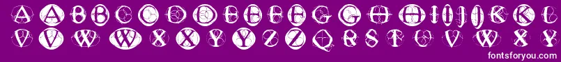 Typoghosts Font – White Fonts on Purple Background