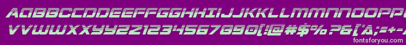 Stardusterhalfital Font – Green Fonts on Purple Background