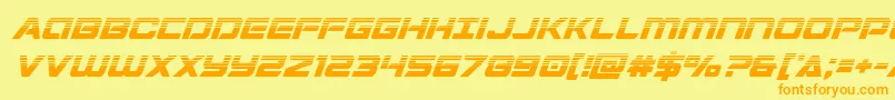 Stardusterhalfital Font – Orange Fonts on Yellow Background