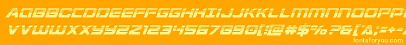 Stardusterhalfital Font – Yellow Fonts on Orange Background