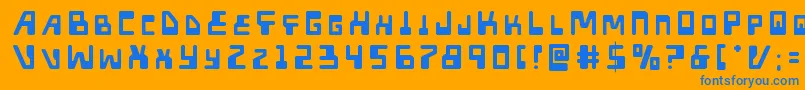 Xpedtitle Font – Blue Fonts on Orange Background