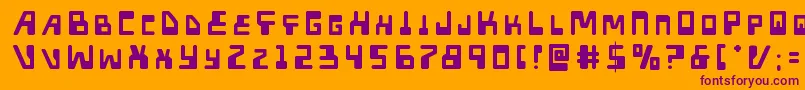 Xpedtitle Font – Purple Fonts on Orange Background