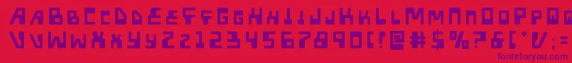 Xpedtitle Font – Purple Fonts on Red Background