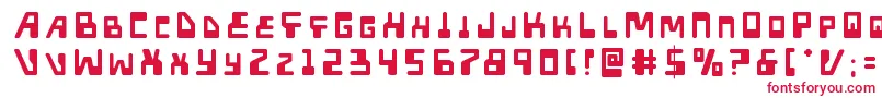 Xpedtitle-fontti – punaiset fontit valkoisella taustalla