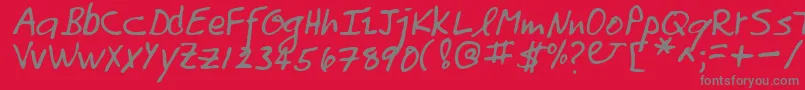 TomoRegular Font – Gray Fonts on Red Background