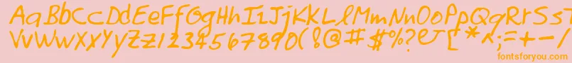 TomoRegular Font – Orange Fonts on Pink Background