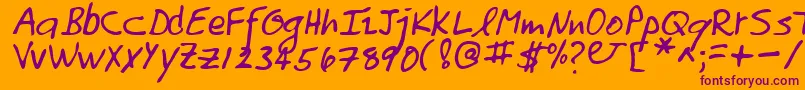 TomoRegular Font – Purple Fonts on Orange Background